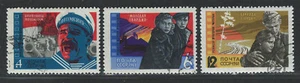RUSSIA USSR CCCP 1965 Very Fine Used Hinged Stamps Scott # 3095-3097 - Picture 1 of 2