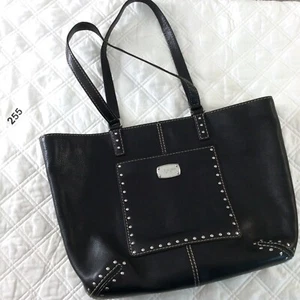 Michael Kors Astor Tasche schwarz Leder groß Nieten gepolstert Teilertasche Reise - Bild 1 von 14