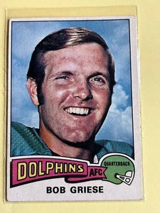 1975 Topps Bob Griese #100 Miami Dolphins NFL Football HOF Vintage Card - Picture 1 of 2