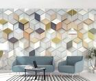 3D Geometric Cube Self-Adhesive Removable Wallpaper Murals Wall