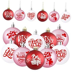 Pieces Valentine's Day Hanging Balls Ornaments Happy Valentine's Day Love 12 - Picture 1 of 8
