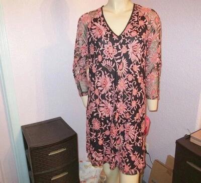 Adrianna Papell Marrakesh Dress Size 8 Embroidered Exotic Romantic Feminine NWT - Image 1 of 4