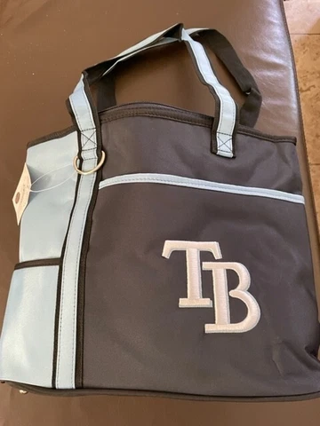 New MLB Carryall Tote Bag Purse Licensed TAMPA BAY RAYS Embroidered Logo gift Cover
