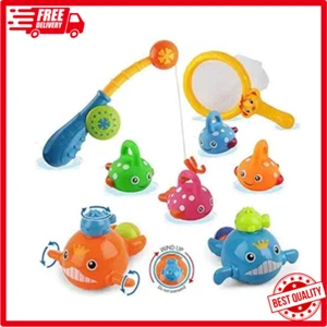 Bath Toys Fishing Games Swimming Whales Bath Time Bathtub Toy18Months and Up - Picture 1 of 8