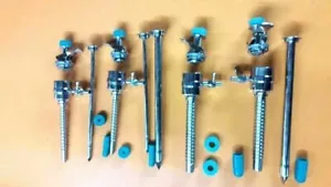 Laparoscopy Spiral Trocar With Cannula 5mm and10 mm Laparoscopic Instruments-4pc - Picture 1 of 6