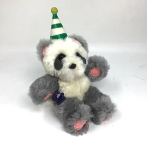 Applause Birthday Panda Gray Cream Vintage Small 5" Plush Stuffed Animal 1983 - Picture 1 of 10