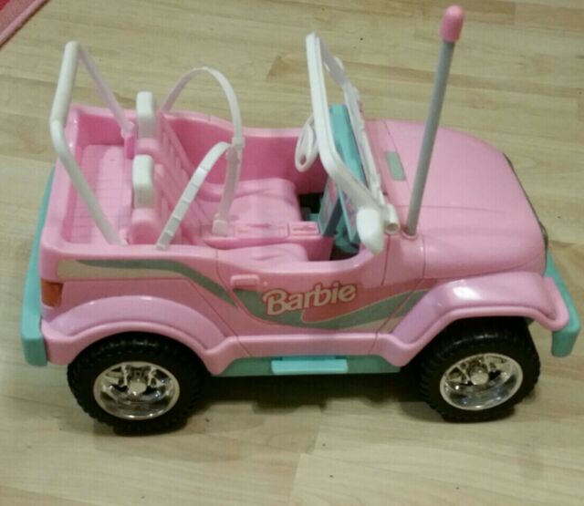 Carro Jeep Para A Barbie Com Controle Remoto Rosa