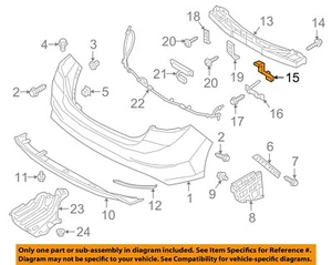 HYUNDAI OEM 17-18 Elantra Rear Bumper-Impact Bar Upper Bracket 86633F2100 - Picture 1 of 2