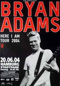 ADAMS, BRYAN - 2004 - Plakat - In Concert - Here I Am Tour - Poster - Hamburg - Picture 1 of 1