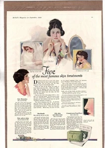 Vintage 1919 WOODBURY'S Facial Soap Beauty Bathroom Art Decor Ephemera Print Ad - Picture 1 of 1