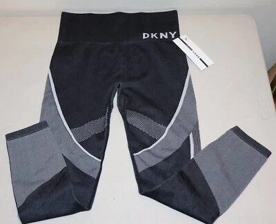 DKNY Women's High Waist Logo Leggings Pants, Black, Size Small - Image 1 of 4