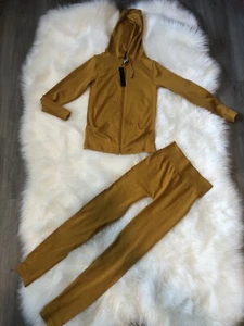 Women’s two piece workout set Mustard Yellow One Size Fits All Activewear Co Ord - Picture 1 of 4
