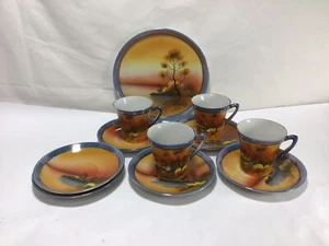FF26 Antique Japan Vintage Noritake Hand Painted  Plate With Cup & Saucer - Picture 1 of 21