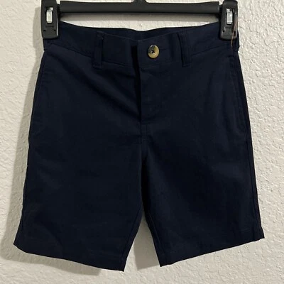 French Toast Boys 5 Button Front Shorts - Navy School-ware Free Shipping - Image 1 of 3
