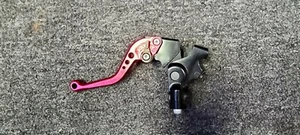 # 07 08 Ninja ZX6R ZX 6R MZS Clutch Lever Perch Mount Bracket Red 2007 B - Picture 1 of 7