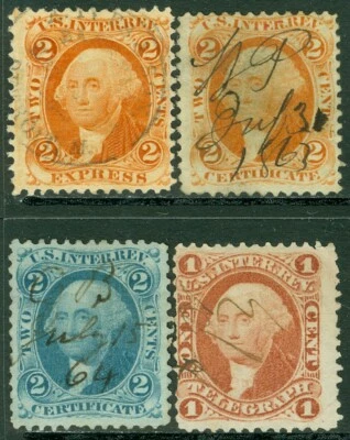 EDW1949SELL: Ee.uu. 1862 Sc# R4c, 7c, 8c, 10c Todo Elección & Vf-Xf Sellos Gato - Imagen 1 de 2