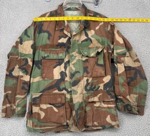 VTG Men's US Army Military Combat Coat Hot Weather Woodland Camo Jacket - Picture 1 of 12