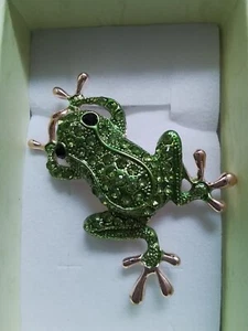 Schöne Frosch Brosche / Anstecknadel mit Geschenkbox - Bild 1 von 1