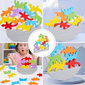 Building Stacking Game Baby Tower Stacker Motor Skills Toy Wooden Stacking Toy - Picture 1 of 12