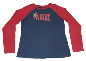 ARIAT REAL Boys Girls Size XL 14 Wheat Logo Baseball T-SHIRT - Picture 1 of 4