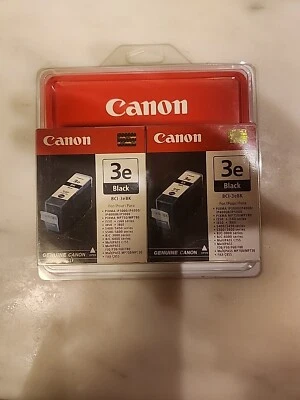 Canon 3e Black Ink Cartridge BCI-3eBK  Pack of 2  new sealed - Image 1 of 4