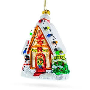 Gingerbread Delight Blown Glass Christmas Ornament - Picture 1 of 4
