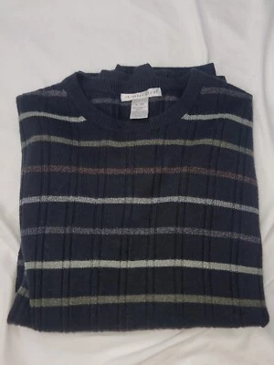 Suéter GEOFFREY BEEN Para Hombre Talla XL Manga Larga NEGRO CON Rayas Gris Acrílico Nuevo sin Etiquetas Foto 1 de 4