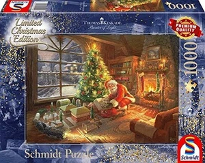 Schmidt Thomas Kinkade: Santa’s Special Delivery (1000 -Piece) Jigsaw Puzzle - Photo 1/2