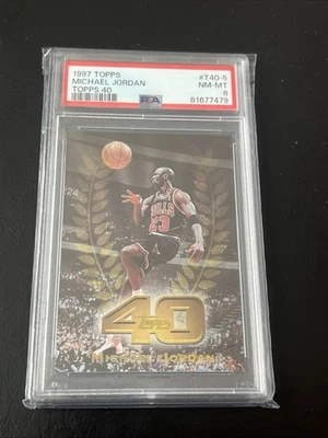 1997 Topps Michael Jordan #T40-5 Topps 40 вставок PSA 8 🔥🔥 - Изображение 1 из 3