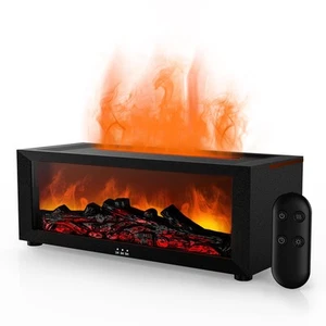 Fireplace Flame Air Diffuser Humidifier,7 Colors Aromatherapy Essential Oil D... - Picture 1 of 7