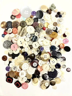 Antique Vintage Lot Various Types Of Buttons Dyed Many Hand Carved Multicolored - Image 1 of 4