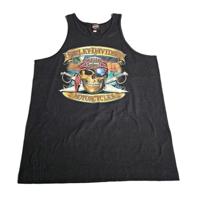 Harley Davidson Tank Top Men XL Tanktop Black Orlando Florida 2021 Sleeveless  - Image 1 of 4