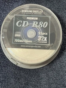 Samsung Digital CD-R 80 Recordable High Capacity 25 Pack 700MB 80 Minutes Sealed - Picture 1 of 2