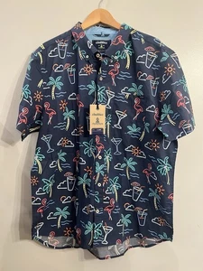 NUEVO CON ETIQUETAS CHUBBIES The One Man Wolf Pack Neon Resort Weave Friday Camisa Botón Talla XL - Imagen 1 de 6