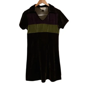 Express Tricot Samt Kragen Kleid Gr. M Colorblock Mehrfarbig - Bild 1 von 8