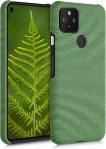 Google Pixel 5 Stoff Hülle Material Textur Hart Schutzhülle Handy Cover Grün - Bild 1 von 7