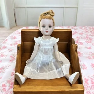Vintage 17” Madame Alexander Nina Doll in White Tagged Dress Great Hair - Picture 1 of 17