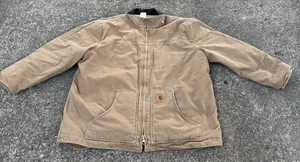 NUOVO $139 Carhartt C61 FRB Sandstone Duck Brown Sherpa Fodera Giacca 3XL Alto - Foto 1 di 15