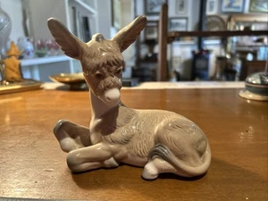 “Zaphir” Pre Lladro Donkey Figurine Figure Lying Down Vintage Nativity ND - Foto 1 di 9
