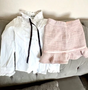 Janie and Jack Size 7 Skirt and brandless top Size 130 - Picture 1 of 2