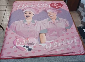 I Love Lucy Throw Blanket Chocolate Factory 55" x 48" Episode 39 Switching Jobs - Picture 1 of 10