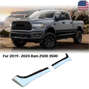2PCS Front Chrome Headlight Molding Trim Filler Panel Fits 2019-24 Ram 2500 3500 - Picture 1 of 5