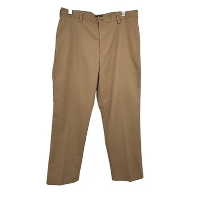 Izod pants men's 36x32 classic American chino flat front khaki wrinkle free NEW - Image 1 of 4
