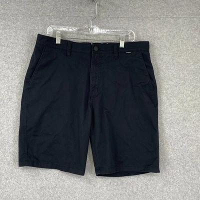 Hurley Shorts Men's 36 Black Bermuda Flat Front Stretch Casual Walking Golf - Image 1 of 4