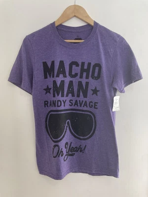 Camiseta Ripple Junction WWE Legends Macho Man Randy Savage Cuello Redondo Púrpura Pequeña Foto 1 de 4