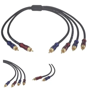 Stereo Stecker Stecker auf Dual RCA Splitter Kabel vergoldet 4n OFC reines Kupferkabel - Bild 1 von 4
