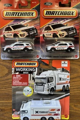 Matchbox “Matchbox County” tempo First Responder Lot of 3 Vehicles - Image 1 of 4