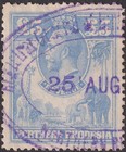 Northern Rhodesia 1929 KGV Revenue £5 Blue Used BF2