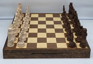 Magnifique jeu d’échecs echiquier val gardena chess set rare 105mm scacchiera - Photo 1/9