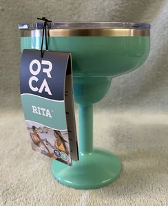 Orca Rita Meeresschaum ~ 13 Unzen isoliertes Edelstahl Margarita Glas ~ Neu mit Etikett - Bild 1 von 7
